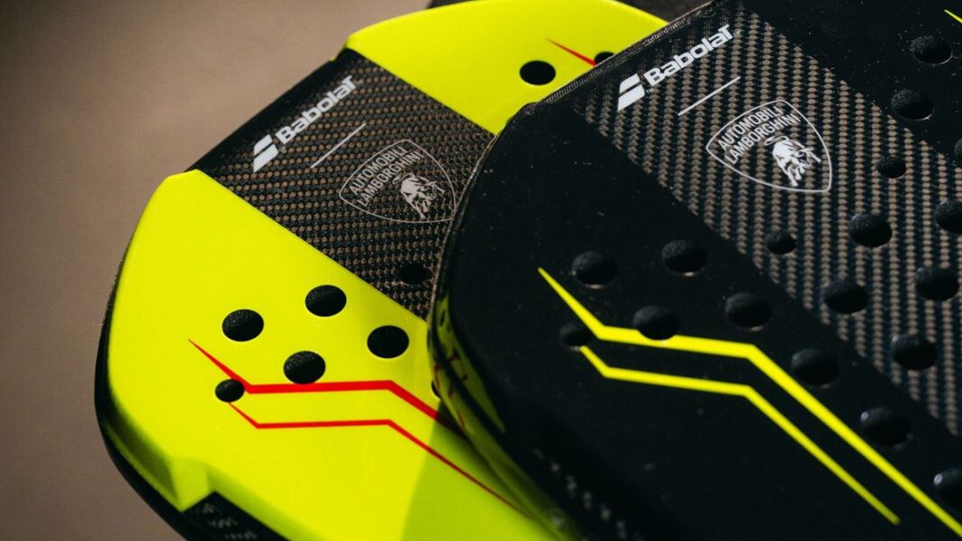 Automobili Lamborghini and Babolat: a new collection of padel racquets will be available in April