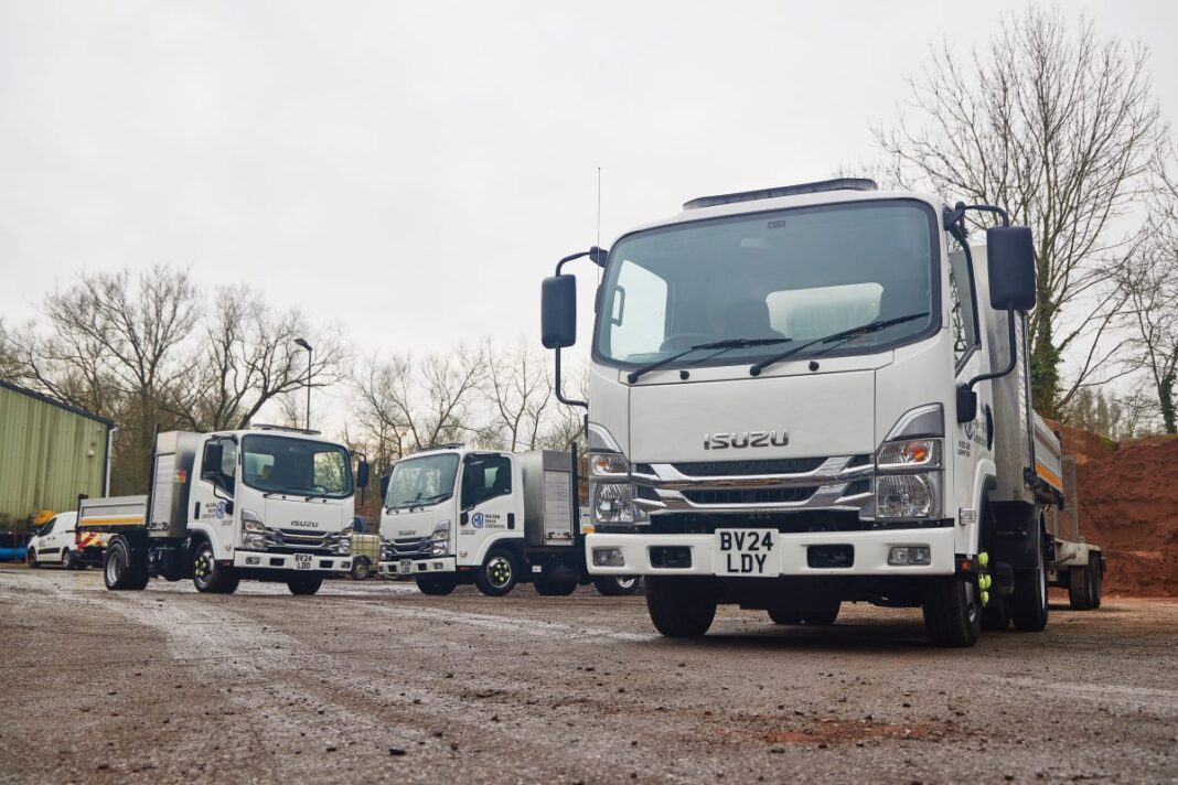 Isuzu 3.5 tonne Tipper bodies with tool pods. PR Photos.