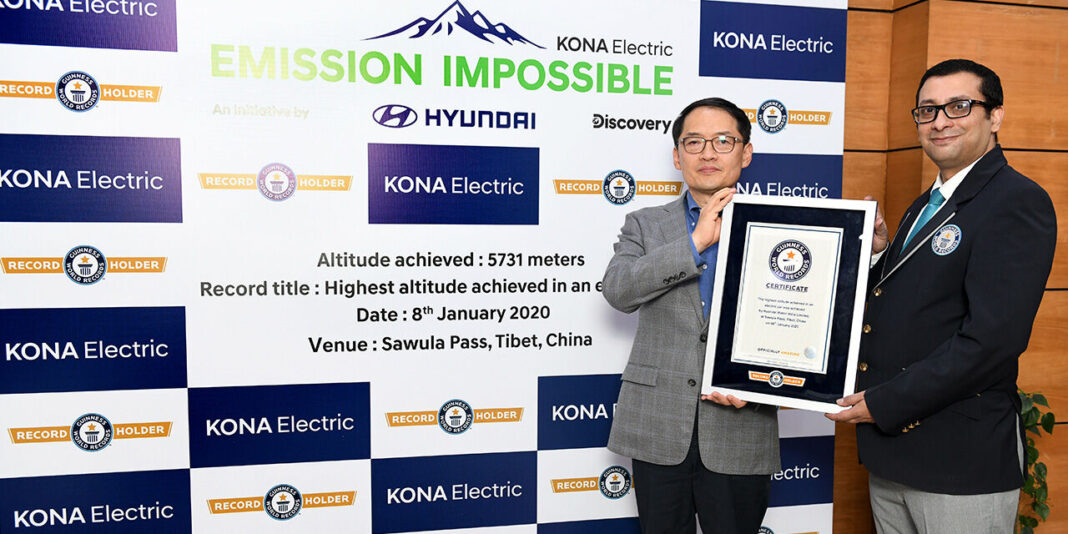 Hyundai KONA Electric Makes it to GUINNESS WORLD RECORDS™ Feat