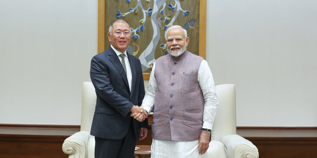 Hyundai Motor Group Executive Chair Euisun Chung Meets with Indian PM Narendra Modi, Discusses EV Ecosystem, Innovation and Investment Plans