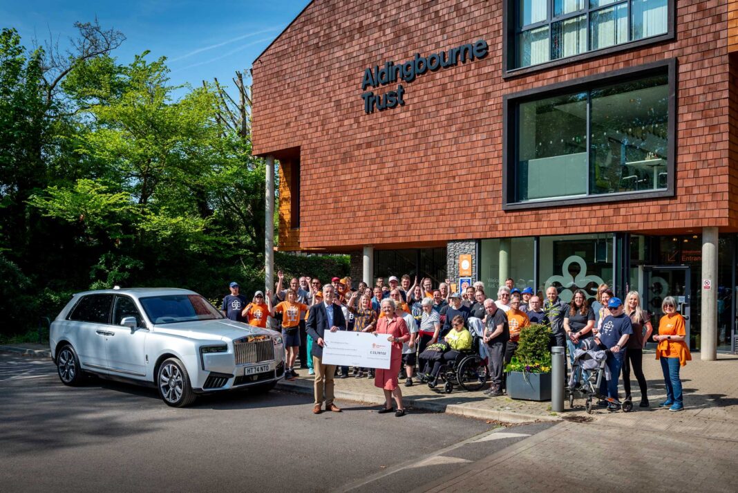 ROLLS-ROYCE PRESENTS CHEQUE TO 2024 HOUSE CHARITY, ALDINGBOURNE TRUST